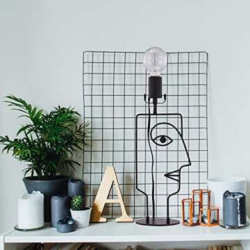 WOXXX Table Lamps for Living Room Set of 2 Industrial Rustic Farmhouse Small Table Lamp Modern Black Table Lamps for Bedroom Office Kids Room Home Nightstand Lamps Bedside Lamp Desk Lamp (2 Pack)