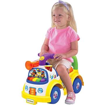 Fisher-Price Little People Music Parade Ride-On, Plays 5 Marching Tunes & Other Sounds! Perfect for ...