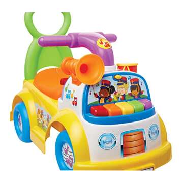 Fisher-Price Little People Music Parade Ride-On, Plays 5 Marching Tunes & Other Sounds! Perfect for Toddler Boys & Girls Ages 1, 2, & 3 Years Old - Helps Foster Motor Skills [Amazon Exclusive]