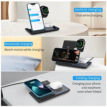 ANYLINCON 3-in-1 Wireless Charger iPhone iWatch AirPods Fast