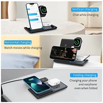 ANYLINCON 3-in-1 Wireless Charger iPhone iWatch AirPods Fast