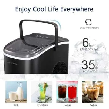 Portable Joy Pebble Ice Maker - Rapid Ice Production