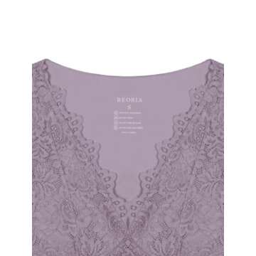 REORIA Womens Summer Tops Sexy V-Neck Sleeveless Double Lined Fashion Going Out Y2K Tank Tops Trendy Lace Slimming Crop Tops for Teen Girls Hazy Lilac Small