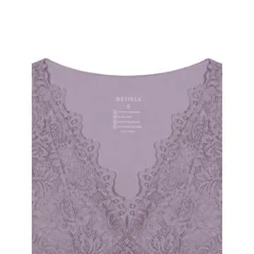 REORIA Womens Summer Tops Sexy V-Neck Sleeveless Double Lined Fashion Going Out Y2K Tank Tops Trendy Lace Slimming Crop Tops for Teen Girls Hazy Lilac Small