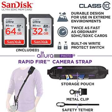 Canon EOS RP Mirrorless Digital Camera and Canon RF 24-105mm Lens with Altura Photo Complete Accessory and Travel Bundle