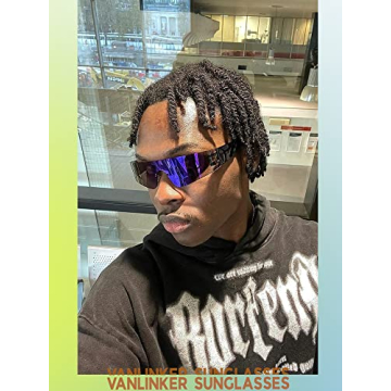 Vanlinker Futuristic Wrap Around Sunglasses for All
