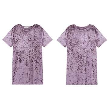 R.Vivimos Women's Crushed Velvet Mini Dress for Summer