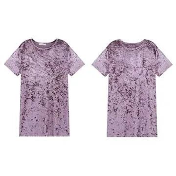 R.Vivimos Women's Crushed Velvet Mini Dress for Summer