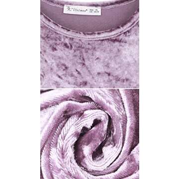 R.Vivimos Women's Crushed Velvet Mini Dress for Summer