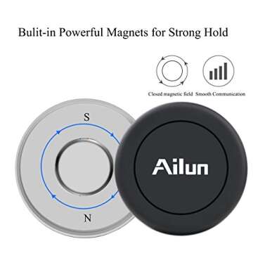 Ailun Car Phone Mount Magnet Air Vent Magnetic 2Pack for iPhone 12/12Pro/12Mini/12Pro Max /11/11 Pro/11 Pro Max/X Xs XR Xs Max
