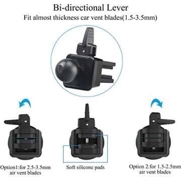 Ailun Car Phone Mount Magnet Air Vent Magnetic 2Pack for iPhone 12/12Pro/12Mini/12Pro Max /11/11 Pro/11 Pro Max/X Xs XR Xs Max