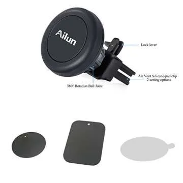 Ailun Magnetic Car Phone Mount 2-Pack for iPhone 11/12