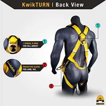 KwikSafety - Charlotte, NC - MONSOON Safety Harness [4 HEAVY DUTY D-RINGS] ANSI Tested OSHA Complian...
