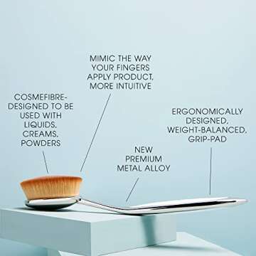 Artis Elite Collection Oval Make up Brush, Oval 7 Mirror, 1 Count (Pack of 1)