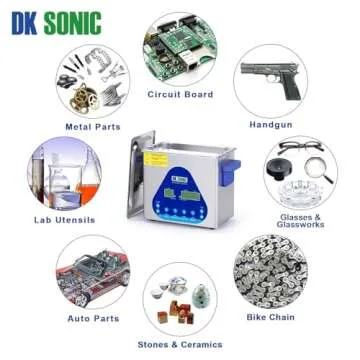 DK SONIC Ultrasonic Cleaner,3L Professional Sonic Cleaner with Cleaning Basket.Digital Control Ultrasonic Parts Cleaner for Cleaning Carburetor Parts,Eyeglasses,Watchband,Coins.(110V,0.79Gal)