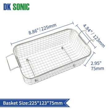 DK SONIC Ultrasonic Cleaner,3L Professional Sonic Cleaner with Cleaning Basket.Digital Control Ultrasonic Parts Cleaner for Cleaning Carburetor Parts,Eyeglasses,Watchband,Coins.(110V,0.79Gal)