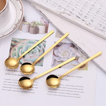 Mafier Gold Plated Espresso Spoons Set - 12 Pieces