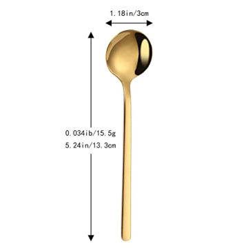 Mafier Gold Plated Espresso Spoons Set - 12 Pieces