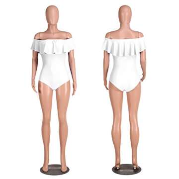Stylish Off Shoulder One Piece Women’s Swimsuit by Famulily