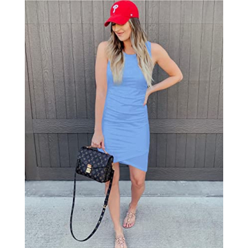 BTFBM Sleeveless Bodycon Dress for Upscale Summer Style