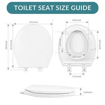Family-Friendly Round Toilet Seat with Built-In Toddler Training Seat