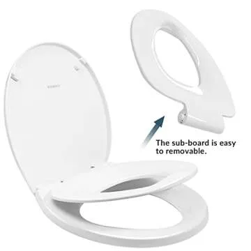 Round Toilet Seat with Toddler Training Seat - Family Friendly