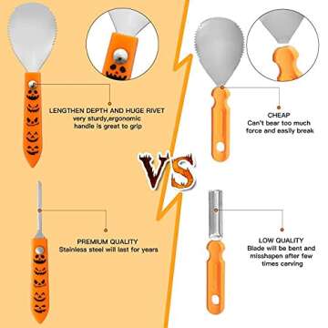 23Pcs Halloween Pumpkin Carving Kit for Fun Creations