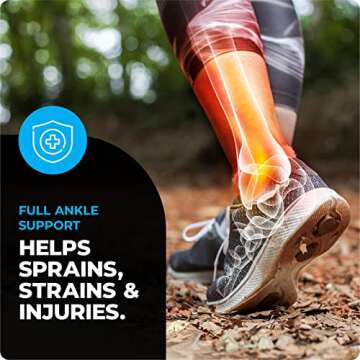 VITTO Ankle Brace - Compression Sleeve for Ankle Support