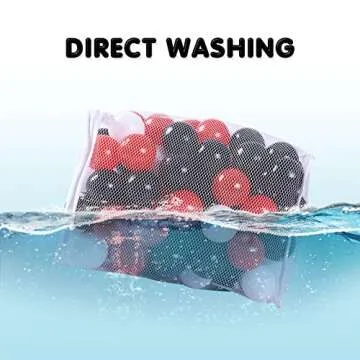 GUESVOT Ball Pit Balls Plastic Balls for Ball Pit BPA Free Plastic Balls Crush and Smash Proof Balls 100pcs 2.2" Set for Toddlers for Play Tent Tunnel (Black+White+Red)