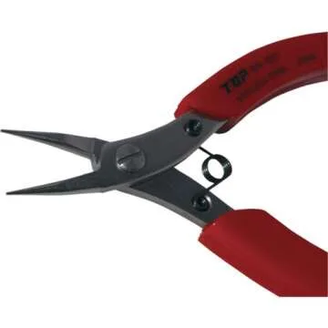 TOP Round Nose Pliers, 0.06 inch (1.6 mm), No Guru, Spring Included, Straight Shape, Stainless Steel, RN-100, Tsubamesanjo, Made in Japan