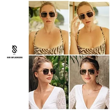 Trendy SOJOS Retro Square Sunglasses for Men and Women