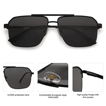 Trendy SOJOS Retro Square Sunglasses for Men and Women