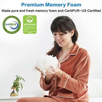 FAIRYLAND Shredded Memory Foam Bed Pillows for Ultimate Sleep Comfort