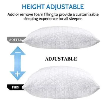 FAIRYLAND Shredded Memory Foam Bed Pillows for Ultimate Sleep Comfort