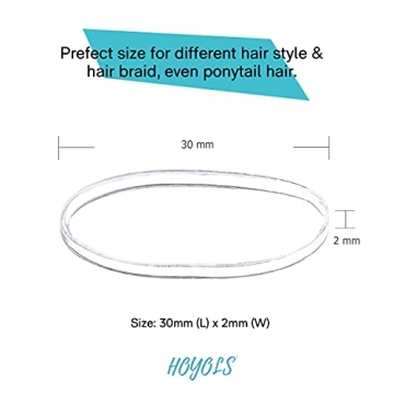 Hoyols Clear Elastic Hair Bands for Women and Kids