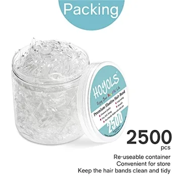 Hoyols Clear Elastic Hair Bands for Women and Kids