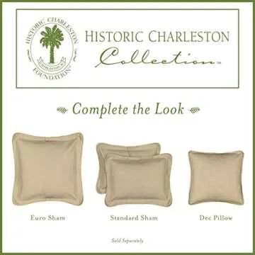 HISTORIC CHARLESTON King Charles Modern Farmhouse Floral Matelasse Coverlet, 100% Cotton Breathable Bedding, King/CalKing, White