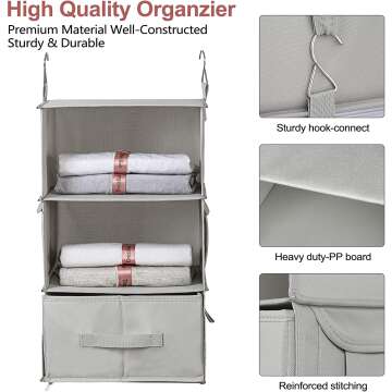 Vailando Hanging Closet Organizer with 6 Shelves