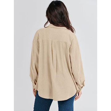 ANRABESS Women’s Corduroy Shacket for Trendy Fall Looks