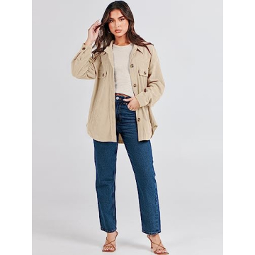 ANRABESS Women’s Corduroy Shacket for Trendy Fall Looks