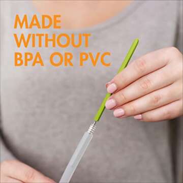 Boon Cacti Replacement Baby Bottle Brushes - Includes Bottle Cleaner Brush, Straw Cleaner Brush, Nipple Brush and Detail Brush for Baby Bottles - Newborn Essentials - Sage - 4 Count