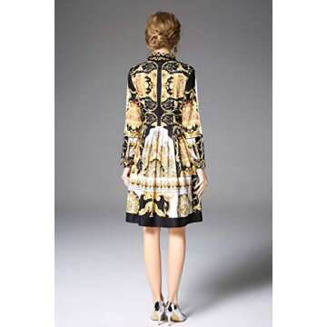 Elegant LAI MENG FIVE CATS Floral Midi Dress for Women