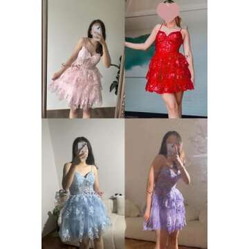 Sevintage Sparkly Tulle Homecoming Dress for Teens 2023