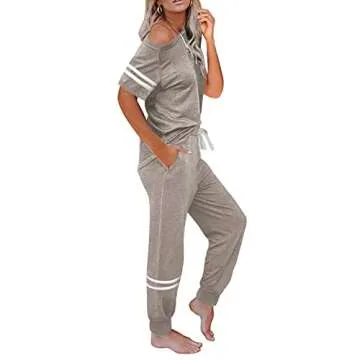 Cozy Saeklia 2 Piece Womens Lounge Set - Khaki S