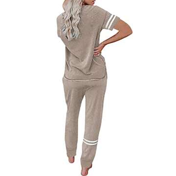 Cozy Saeklia 2 Piece Womens Lounge Set - Khaki S