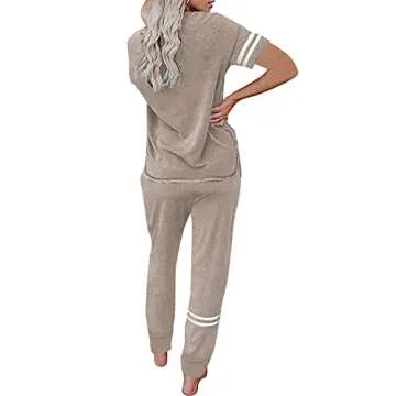 Cozy Saeklia 2 Piece Womens Lounge Set - Khaki S