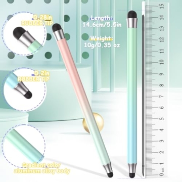 6PCS Universal Stylus Pens for Touch Screens,High Sensitivity Rubber Tips, Compatible with Apple/iPhone/iPad/iOS/Android/Samsung Tablets and All Capacitive Touch Screens (Gorgeous)