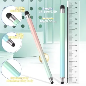 6PCS Universal Stylus Pens for Touch Screens,High Sensitivity Rubber Tips, Compatible with Apple/iPhone/iPad/iOS/Android/Samsung Tablets and All Capacitive Touch Screens (Gorgeous)