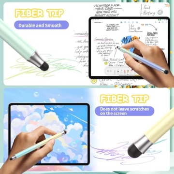 6PCS Universal Stylus Pens for Touch Screens,High Sensitivity Rubber Tips, Compatible with Apple/iPhone/iPad/iOS/Android/Samsung Tablets and All Capacitive Touch Screens (Gorgeous)