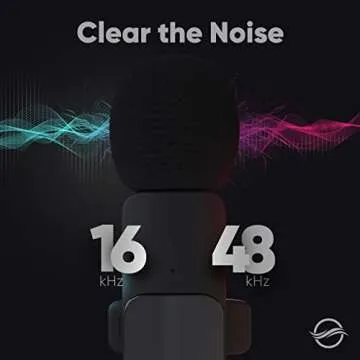 Wave360 Lav-Mic Duo Lightning Wireless Clip-On Lapel Microphone, Bluetooth, Omnidirectional, Active Noise Cancelling, 2-Pack, Ideal for Zoom Meetings, Interviews, Vlogging, Streaming, TikTok